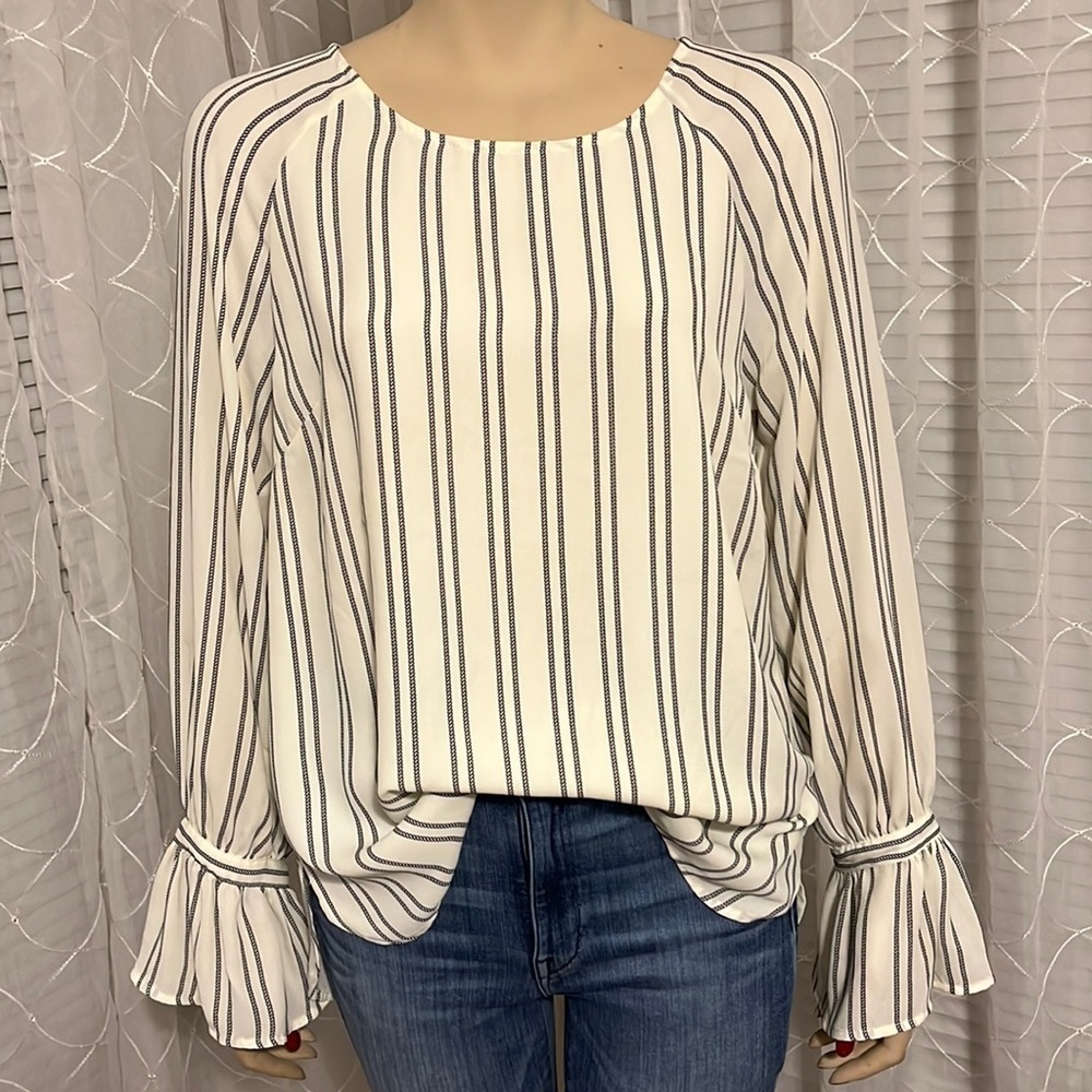 White Striped Top - Rose + Olive​